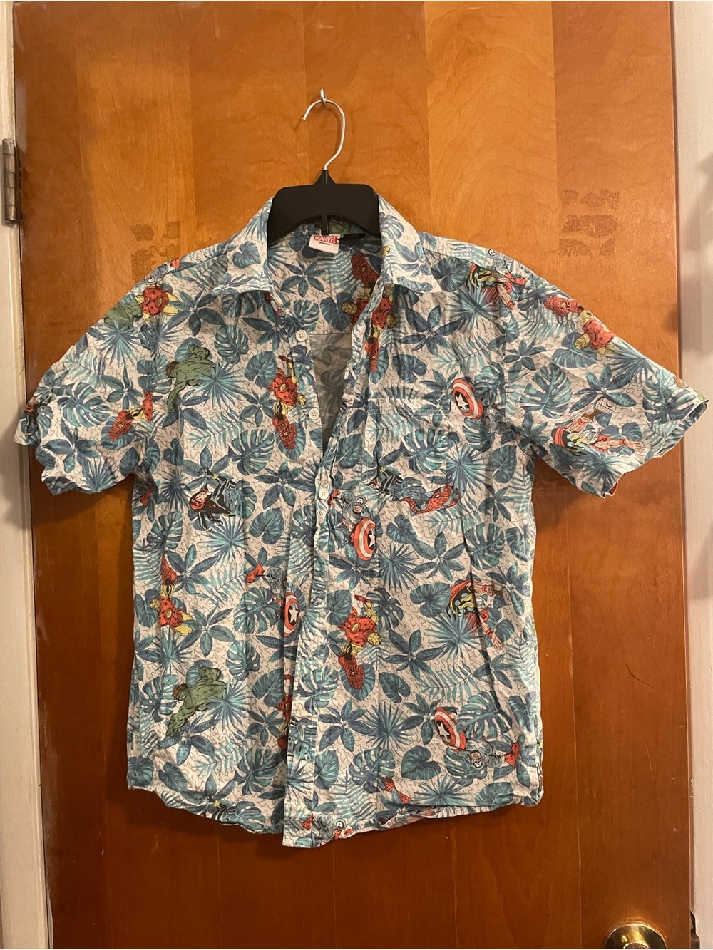 Marvel Hawaiian Casual Button Up